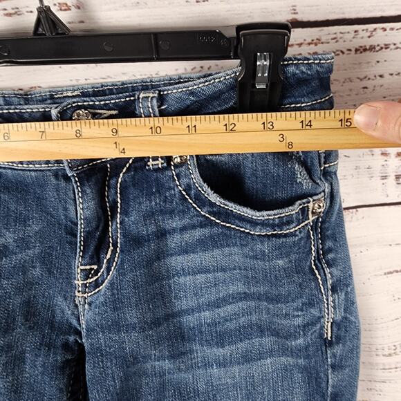 Miss Me JP5002CP-18 Capri Jeans Size 29 MK 05 Bling Pockets Mid Rise Stretch - Picture 10 of 10